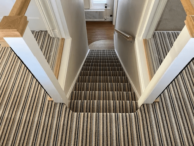 New carpet fitted on stairs in Clacton